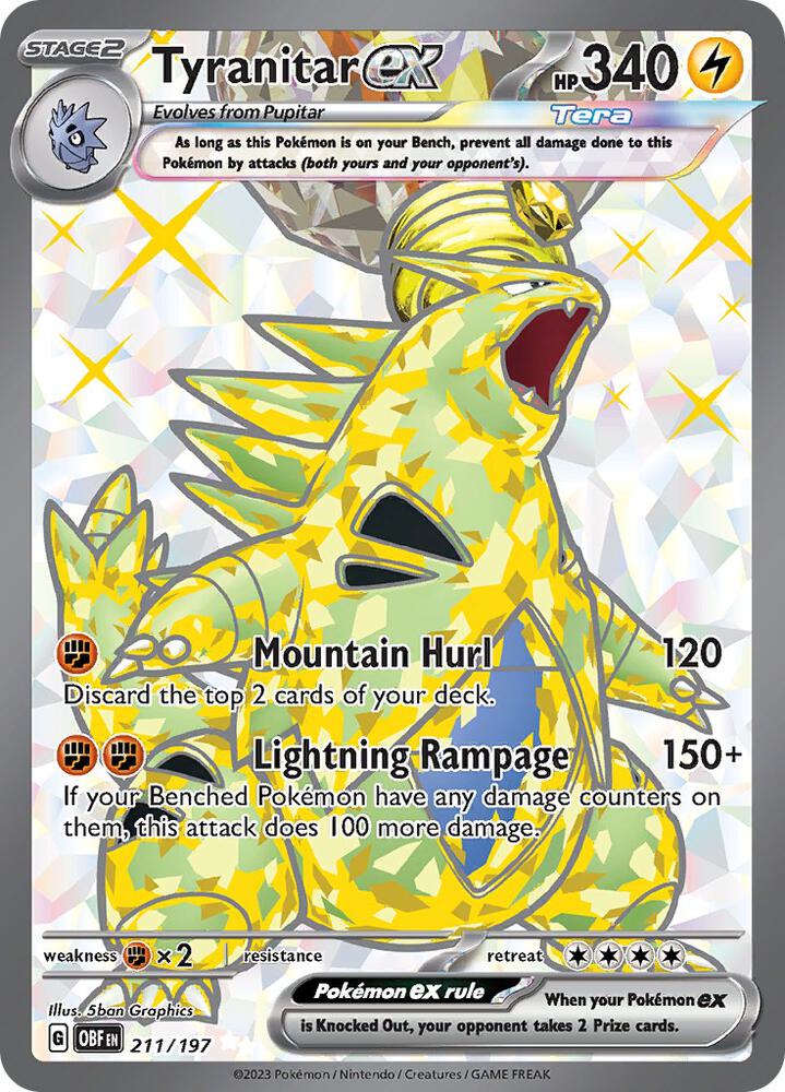 Tyranitar ex - 211/197 - SV03: Obsidian Flames (OBF) 1