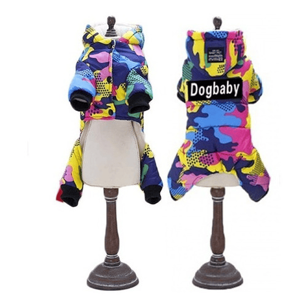 Parka Para Perros Camuflaje Colorido Talla M Abrigo Invierno 1