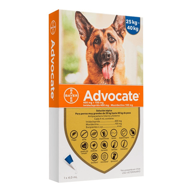 Pipeta Antipulgas Advocate Para Perros De 25 A 40 Kg