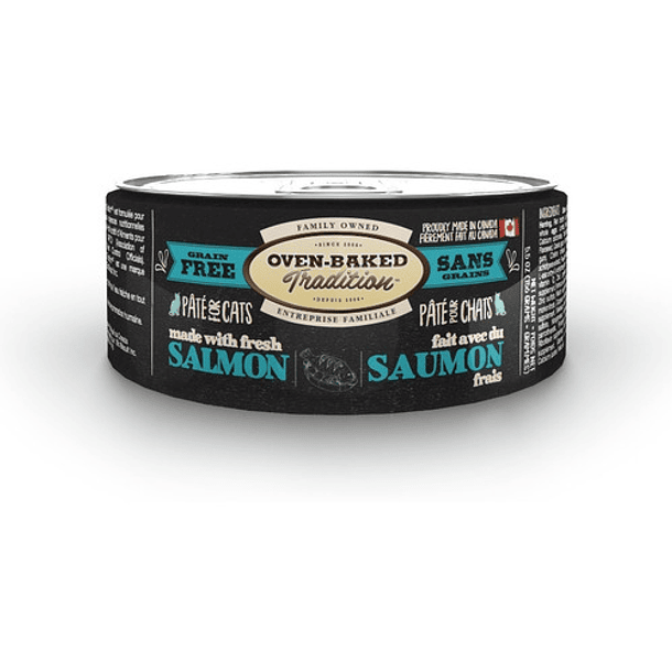 Alimento Húmedo Gatos Oven Baked Lata Paté Sabor Salmón