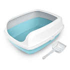 Baño Para Gatos Abierto Arenero + Pala + Alfombra 2