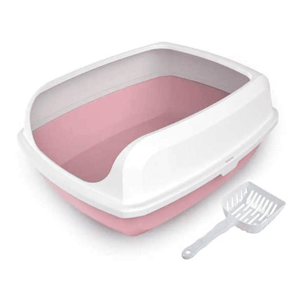 Baño Para Gatos Abierto Arenero + Pala + Alfombra 4