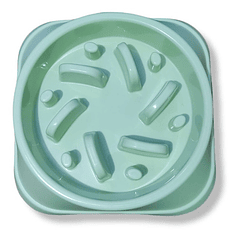 Plato Comedero Alimentación Lenta Para Perros Base Cuadrada