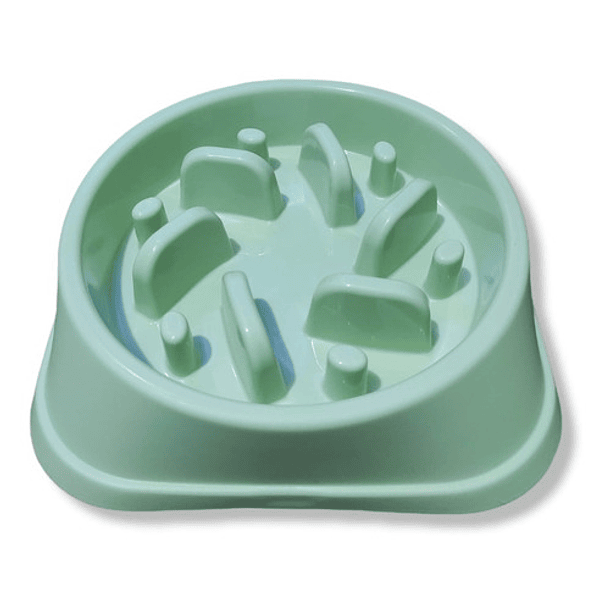 Plato Comedero Alimentación Lenta Para Perros Base Cuadrada 2