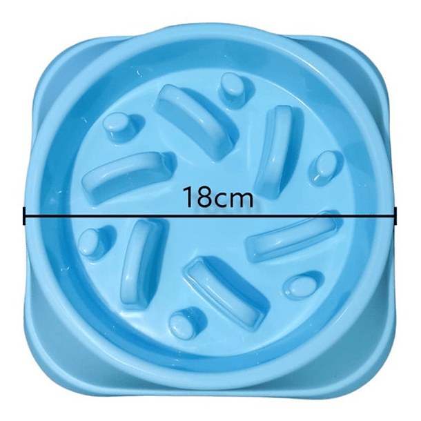 Plato Comedero Alimentación Lenta Para Perros Base Cuadrada 4