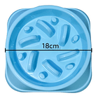 Plato Comedero Alimentación Lenta Para Perros Base Cuadrada 8
