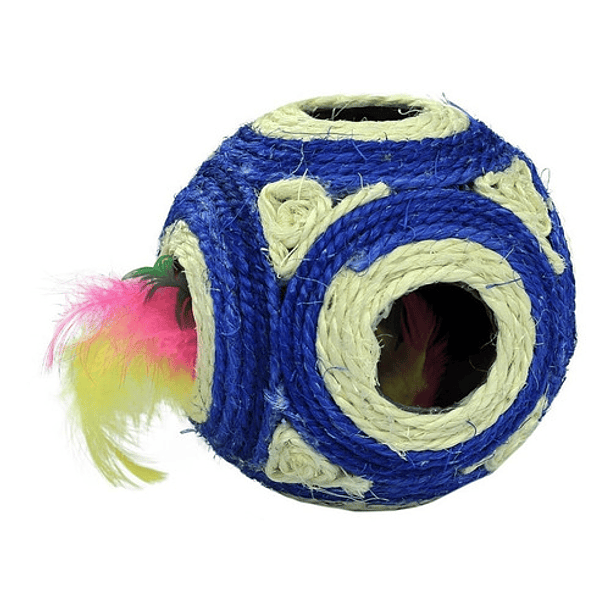 Juguete Para Gatos Bola De Sisal Con Sonajero 2