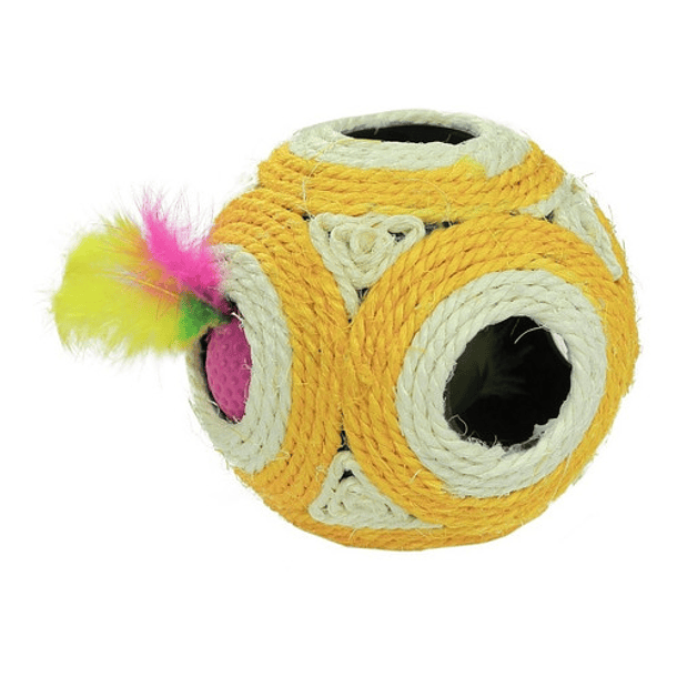 Juguete Para Gatos Bola De Sisal Con Sonajero 3