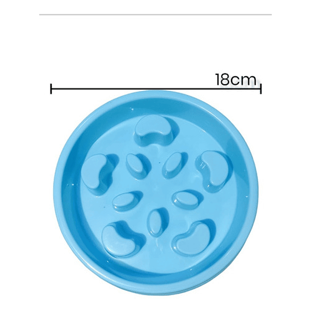 Plato Comedero Alimentación Lenta Para Perros Redondo 8