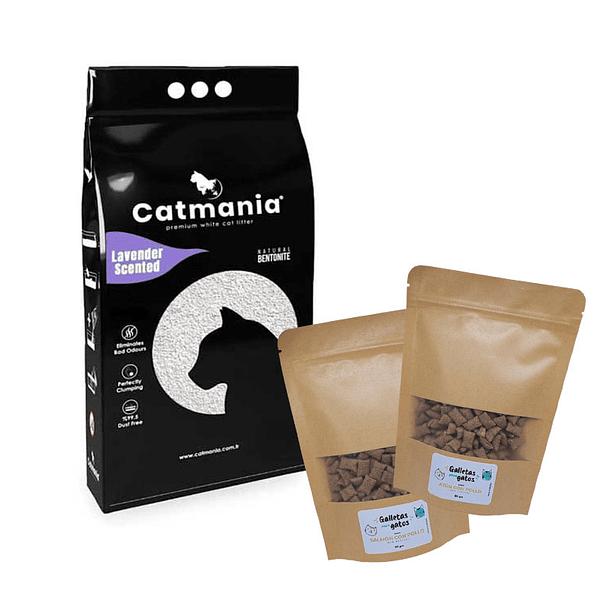 Arena aglutinante Catmania 17 Kg + 2 Galletas