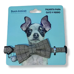 Collar Para Perros Y Gatos Con Lazo Cuadros Ajustable