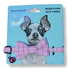 Collar Para Perros Y Gatos Con Lazo Cuadros Ajustable 2