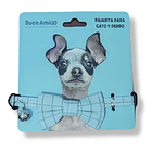 Collar Para Perros Y Gatos Con Lazo Cuadros Ajustable 3