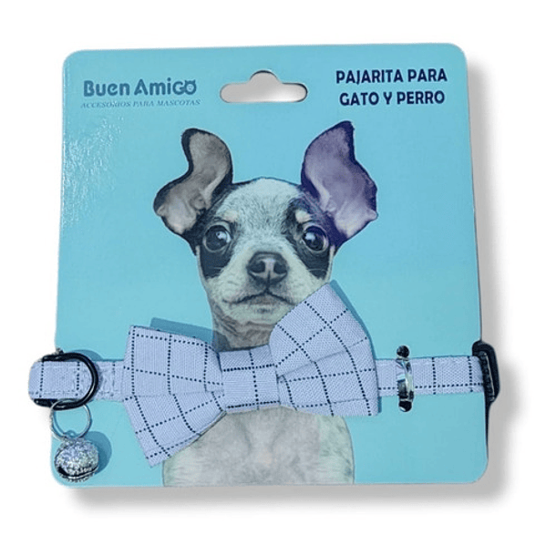 Collar Para Perros Y Gatos Con Lazo Cuadros Ajustable 4