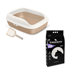 Kit arenero abierto + arena Catmania 8.5 kg