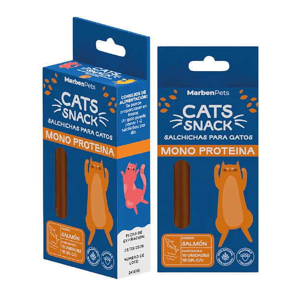 Salchichas monoproteicas sabor salmón