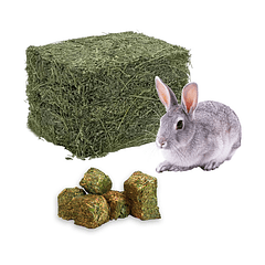 Pack heno alfalfa 1 Kg + cubos ballica 500 Gr