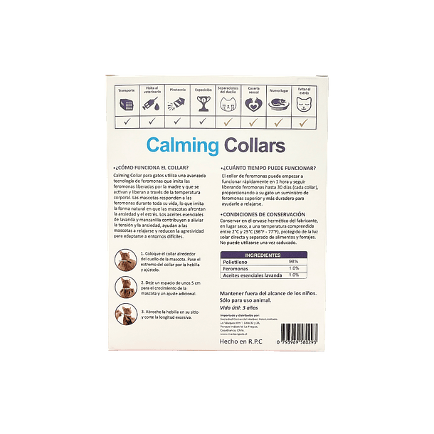 Collares calming fluorescente 4 un 2