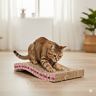 Rascador de cartón ondulado con catnip 2