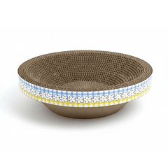 Rascador de cartón bowl cuenco grande con catnip