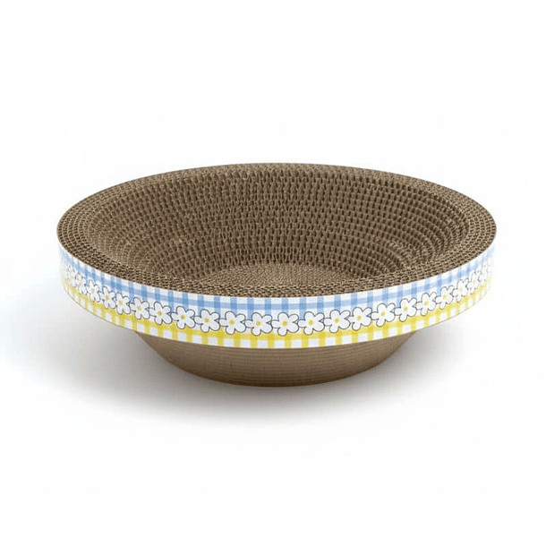 Rascador de cartón bowl cuenco grande con catnip 1