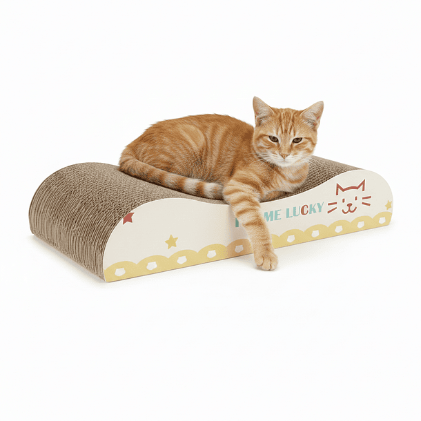 Rascador de cartón diseño sofá con catnip 2