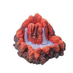 Adorno para acuario volcán 
