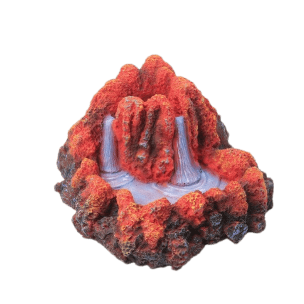 Adorno para acuario volcán 