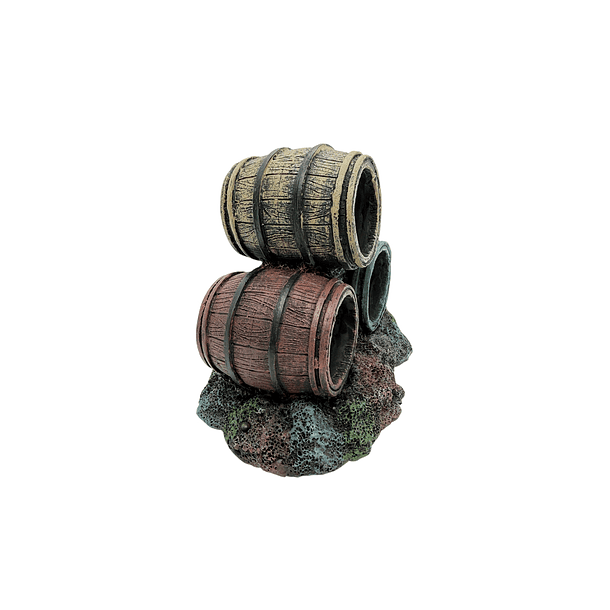 Adorno para acuario barriles apilados 3