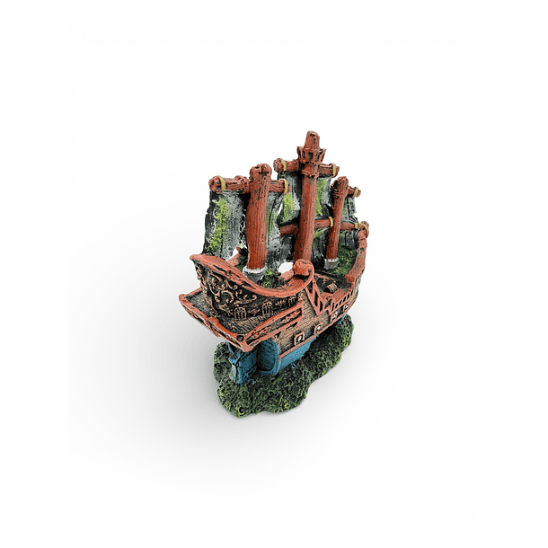 Adorno para acuario barco pirata 2