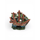 Adorno para acuario barco pirata 3