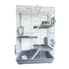 Jaula para hámster 3 niveles con accesorios