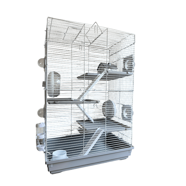 Jaula para hámster 3 niveles con accesorios 4