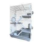 Jaula para hámster 3 niveles con accesorios 5