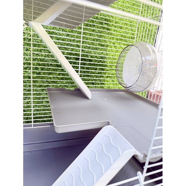 Jaula para hámster 3 niveles con accesorios 7