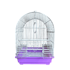 Jaula para aves techo oval con accesorios 1