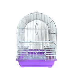 Jaula para aves techo oval con accesorios