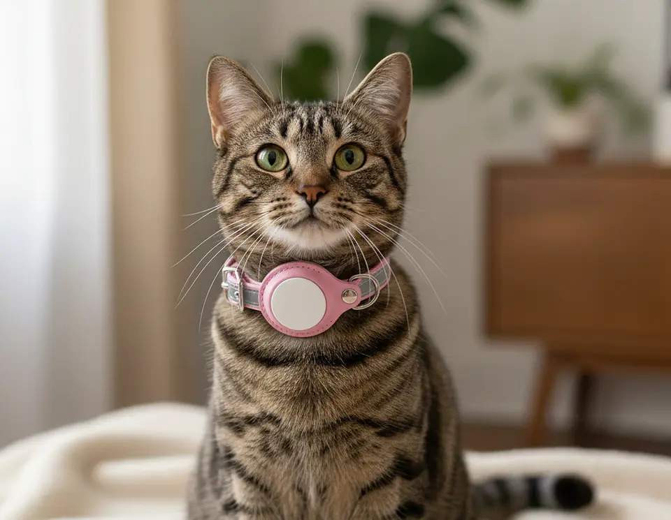 Collar de Gato con Localizador de Rastreo Global Compatible con Apple 7