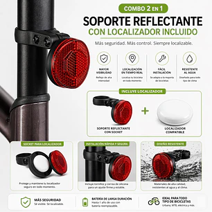 Reflector de Bicicleta con Localizador Oculto Apple