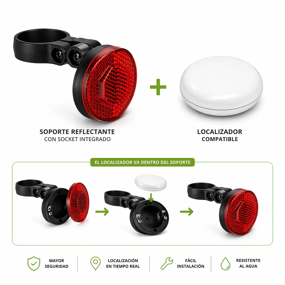 Reflector de Bicicleta con Localizador Oculto Apple 4