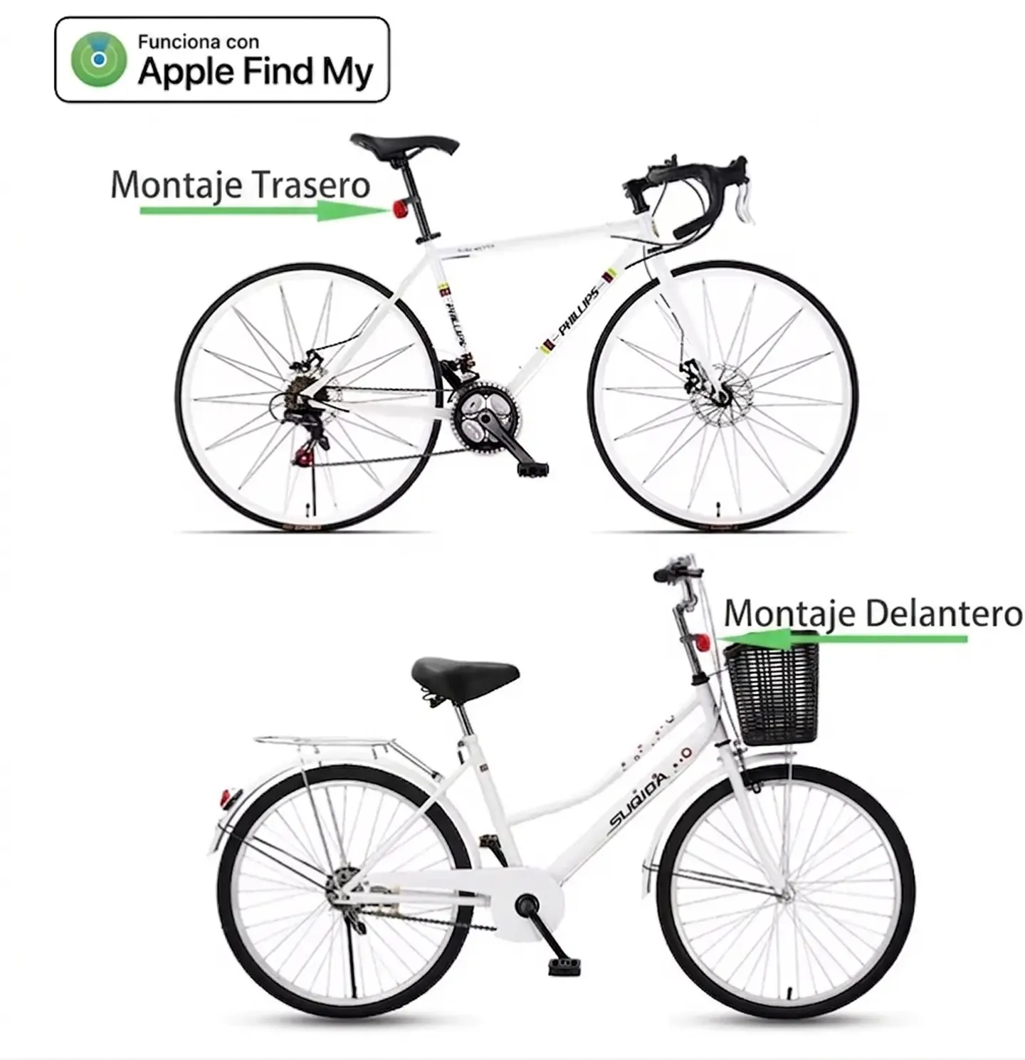 Reflector de Bicicleta con Localizador Oculto Apple 5