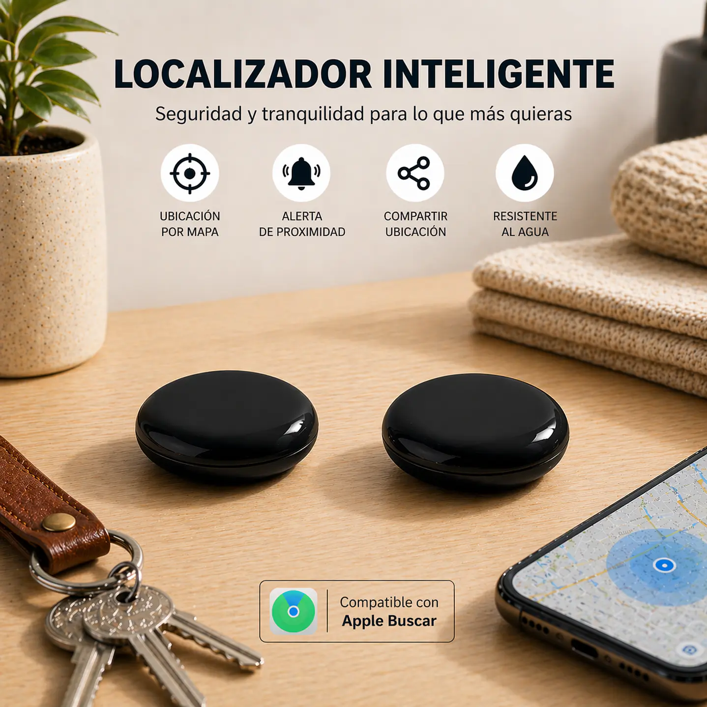 Combo 2 Localizadores de Rastreo Global compatibles con Apple 6