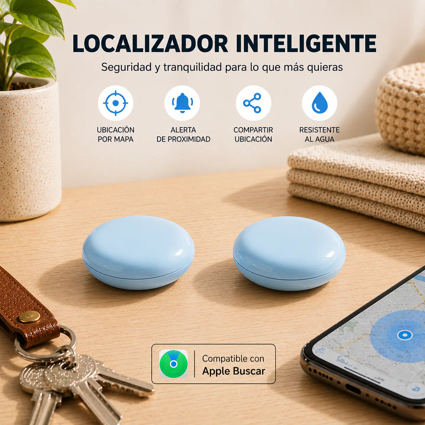 Combo 2 Localizadores de Rastreo Global compatibles con Apple 8