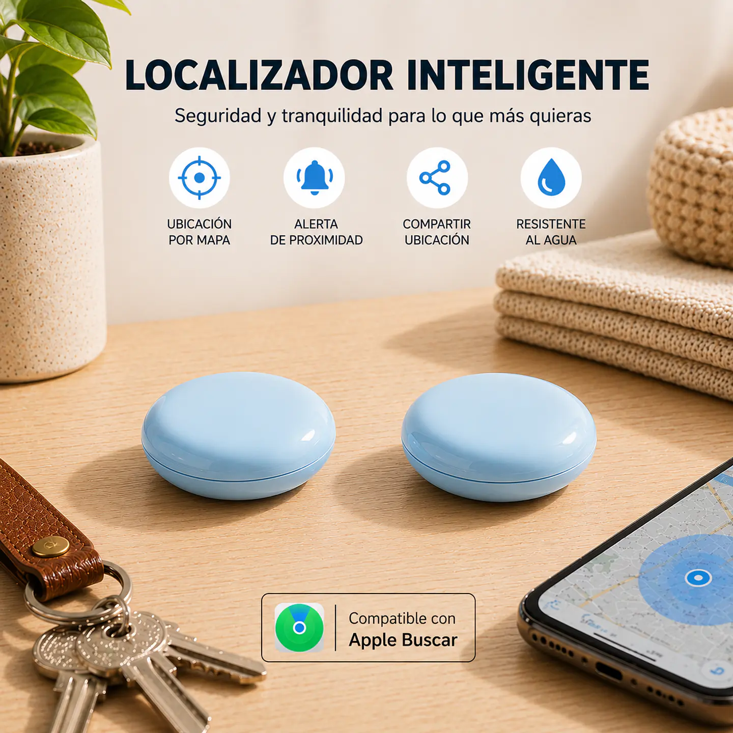 Combo 2 Localizadores de Rastreo Global compatibles con Apple 8