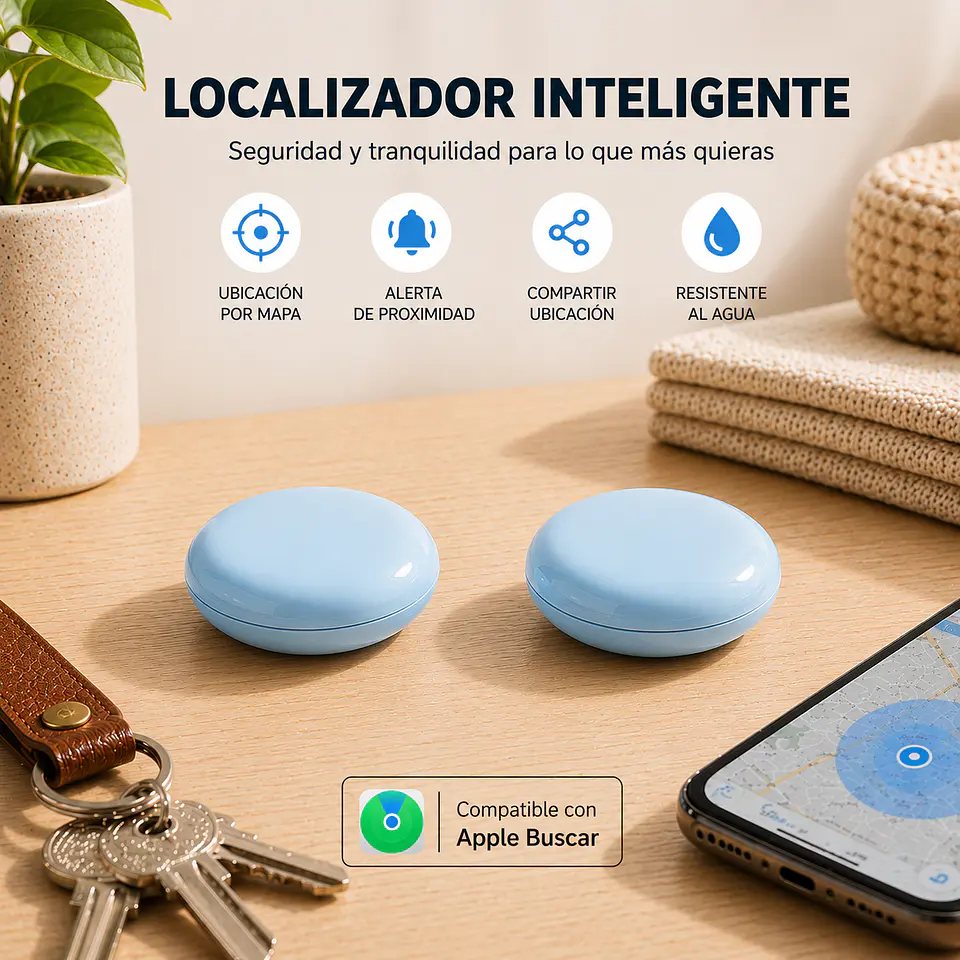 Combo 2 Localizadores de Rastreo Global compatibles con Apple 8