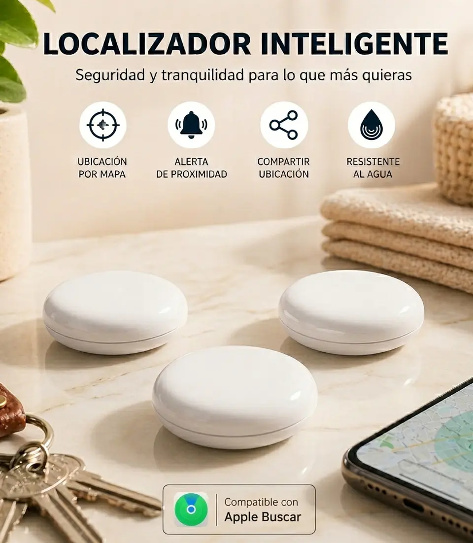 Combo 3 Localizadores de Rastreo Global Compatibles con Apple 7