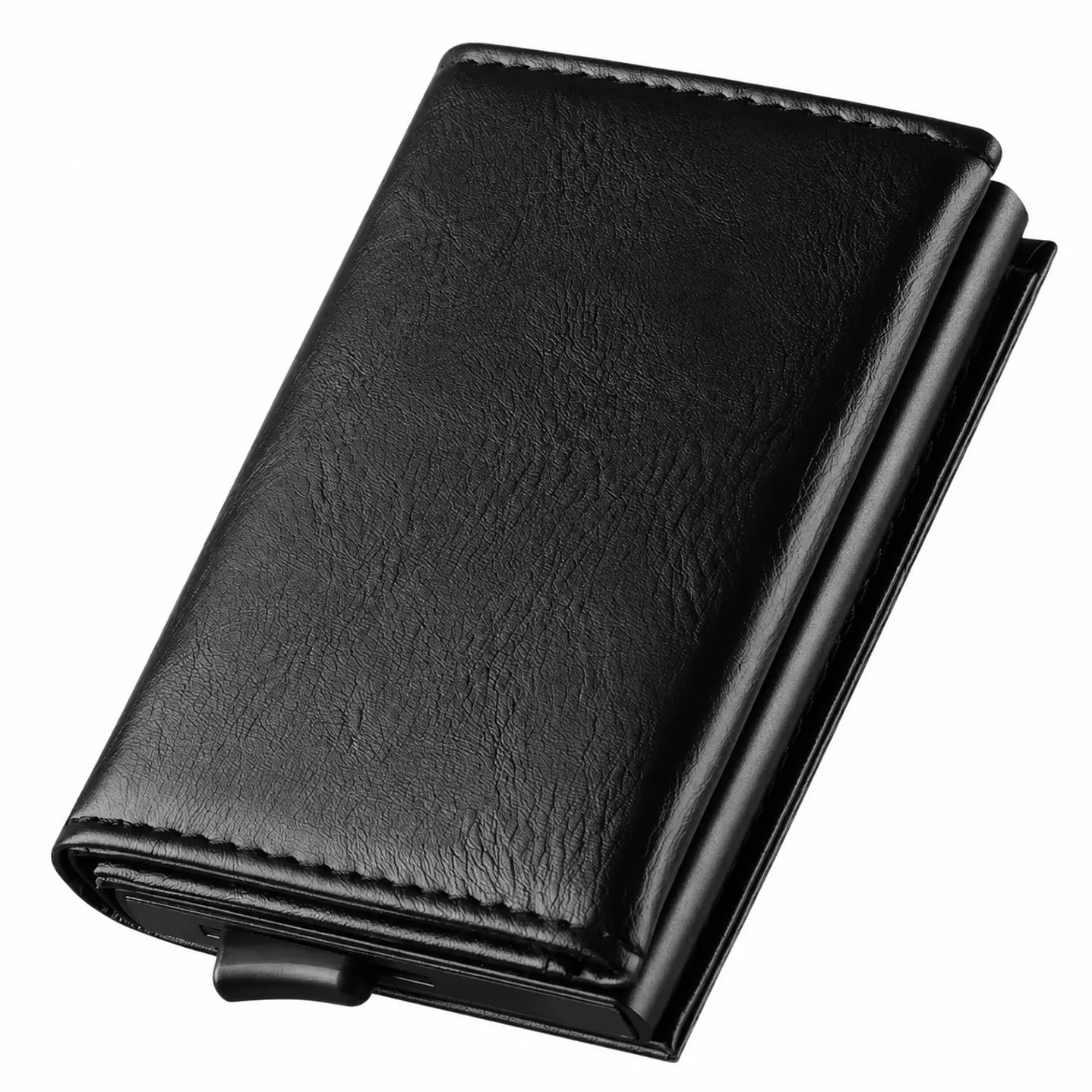 Tarjetero Metálico - Cuero - Protección RFID