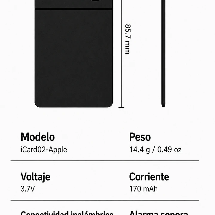 Tarjeta Localizadora de Rastreo Global Compatible con Apple 8