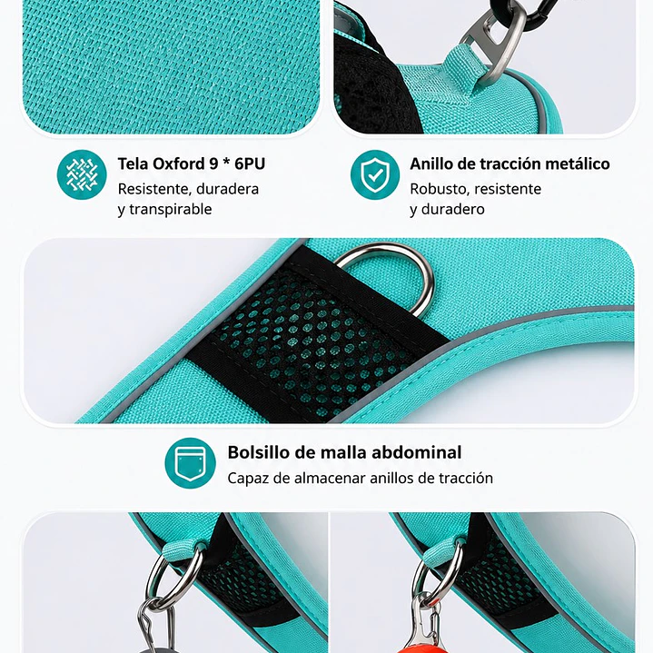 Arnés Reflectante para Perros con Localizador Android 11