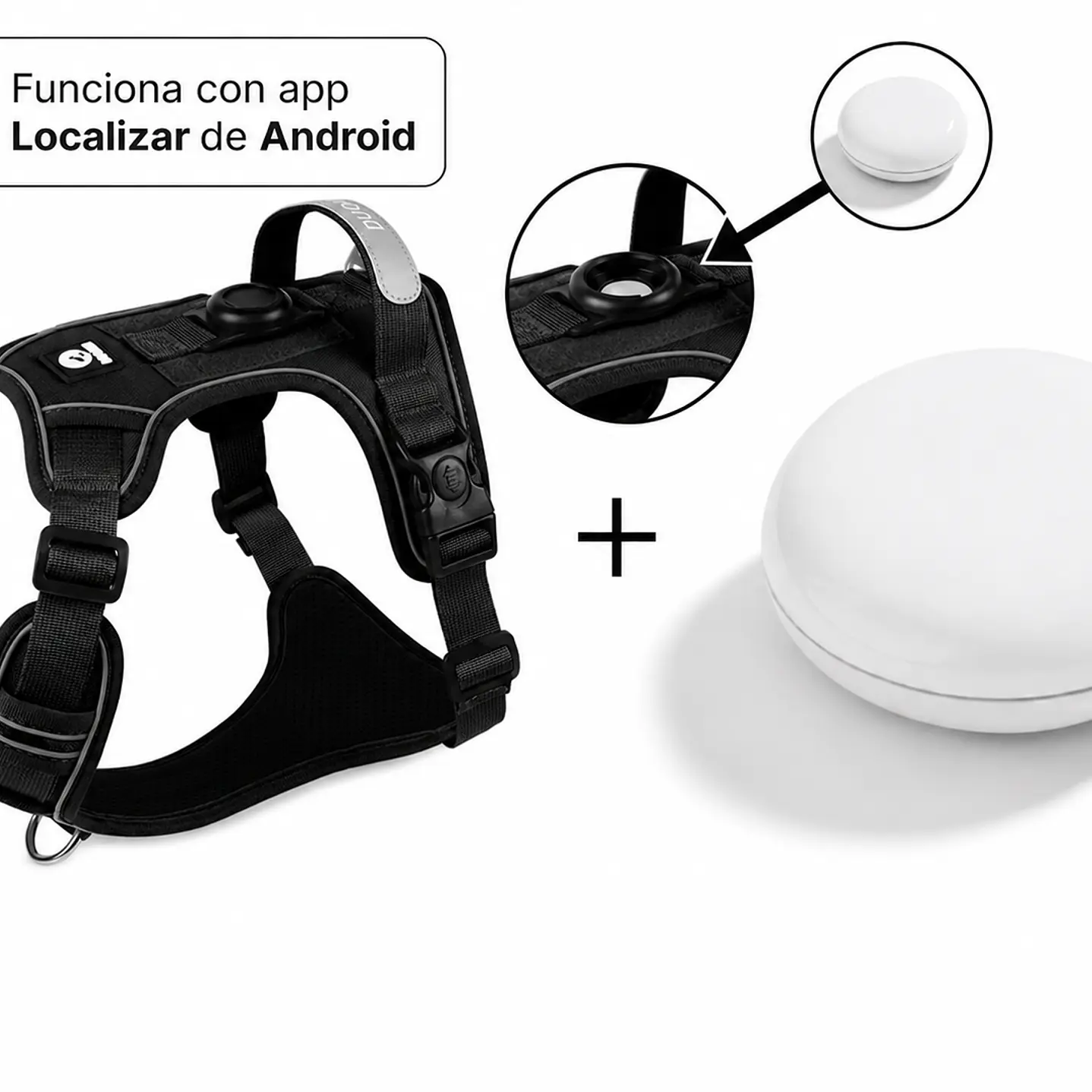 Arnés Reflectante para Perros con Localizador Android 7